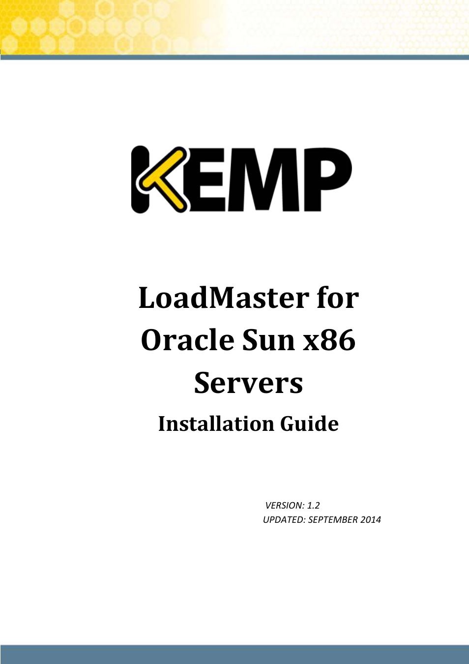 KEMP Oracle x86 User Manual | 17 pages