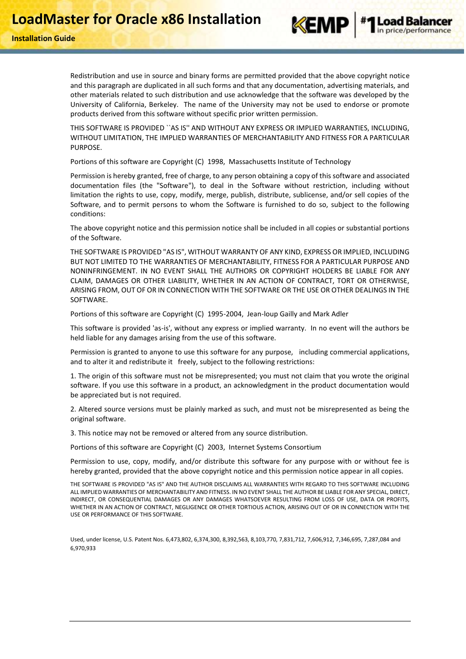 Loadmaster for oracle x86 installation | KEMP Oracle x86 User Manual | Page 3 / 17