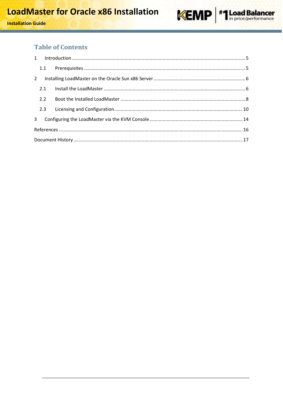 KEMP Oracle x86 User Manual | Page 4 / 17