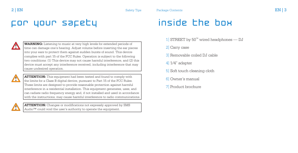 SMS Audio STREET by 50 User Manual | Page 3 / 8