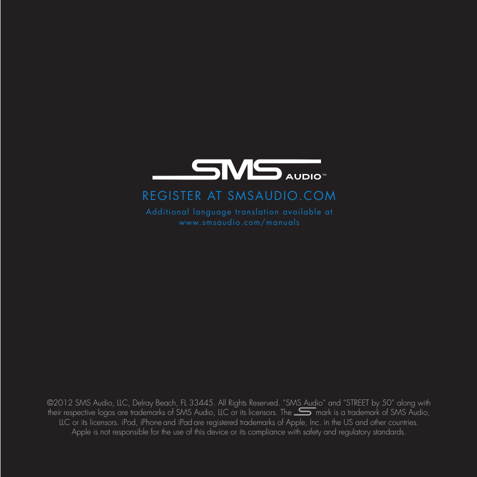 SMS Audio STREET by 50 User Manual | Page 8 / 8