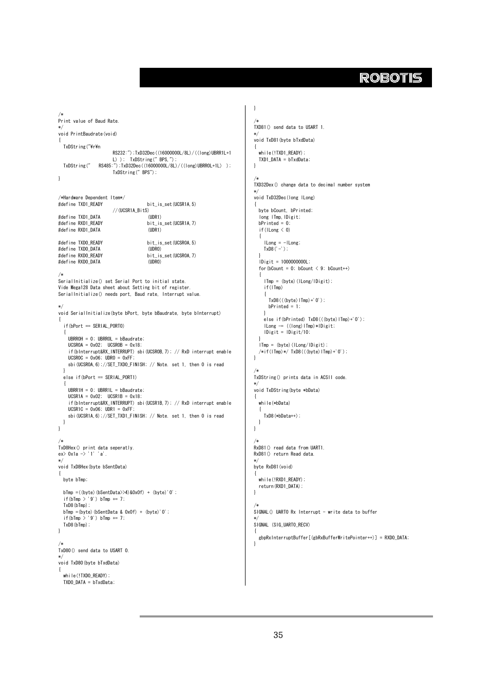 Dynamixel ax-12 | Axis Communications Dynamixel AX-12 User Manual | Page 36 / 38