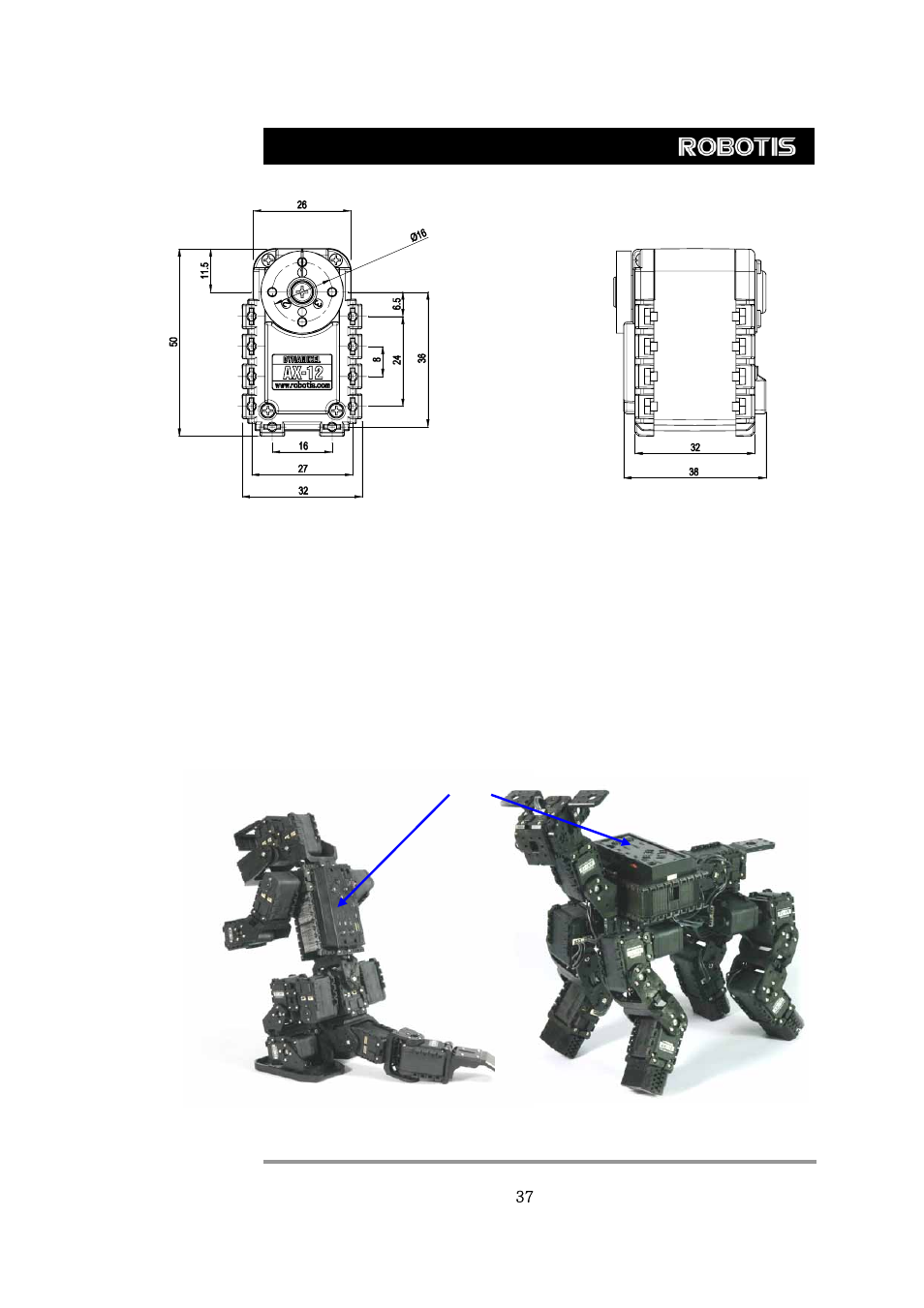 Dynamixel ax-12 | Axis Communications Dynamixel AX-12 User Manual | Page 38 / 38