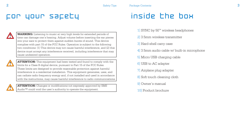 SMS Audio SYNC by 50 User Manual | Page 3 / 15