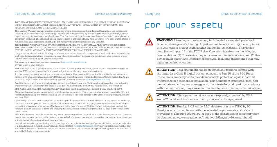 SMS Audio SYNC by 50 User Manual | Page 6 / 7