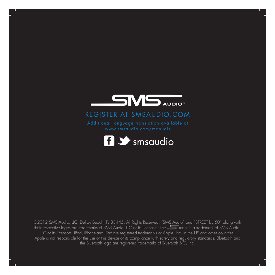 SMS Audio SYNC by 50 User Manual | Page 7 / 7