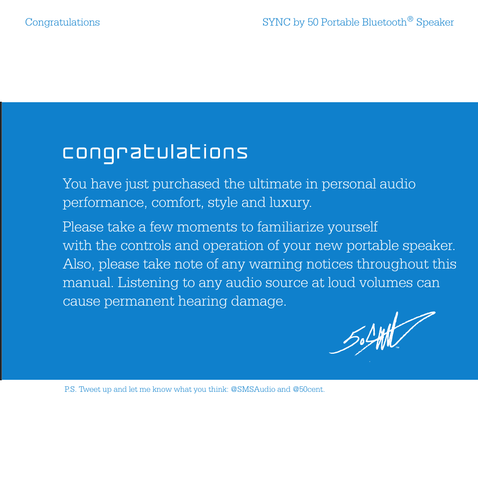 SMS Audio SYNC by 50 User Manual | Page 3 / 16