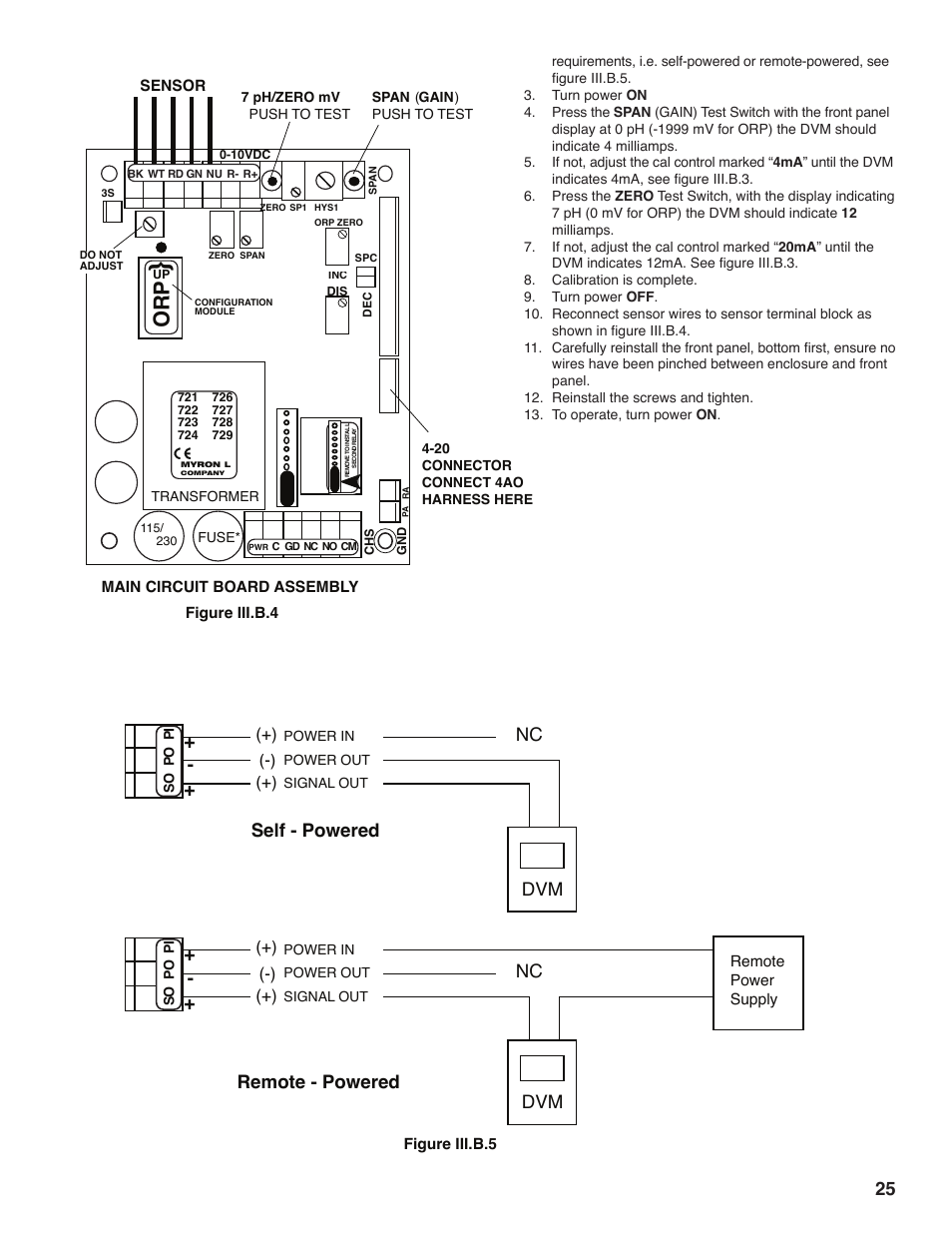 Dvm self - powered nc remote - powered | Myron L 729II User Manual | Page 29 / 68