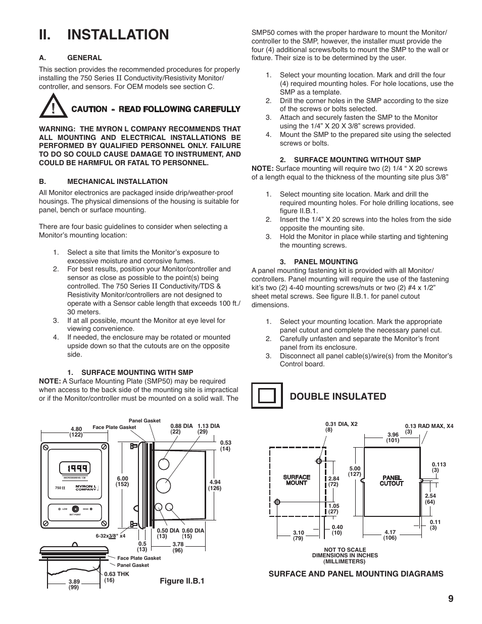 Ii. installation, Double insulated | Myron L 729II User Manual | Page 13 / 76
