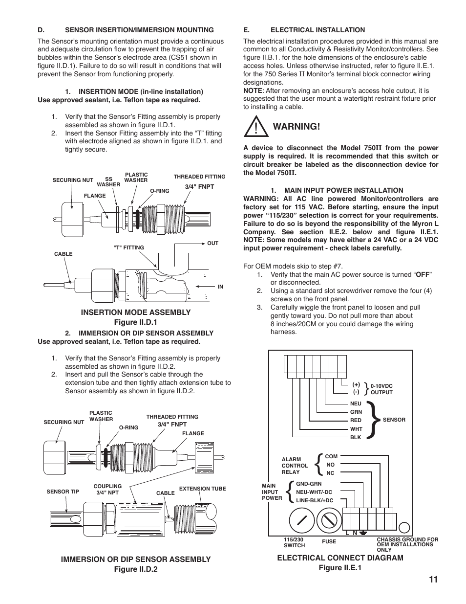 Warning | Myron L 729II User Manual | Page 15 / 76