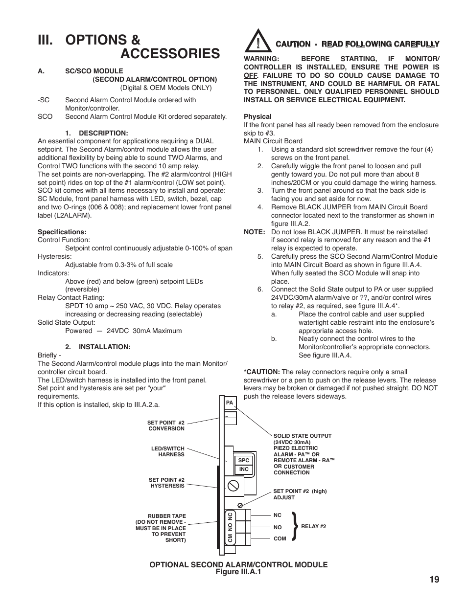 Iii. options & accessories | Myron L 729II User Manual | Page 23 / 76