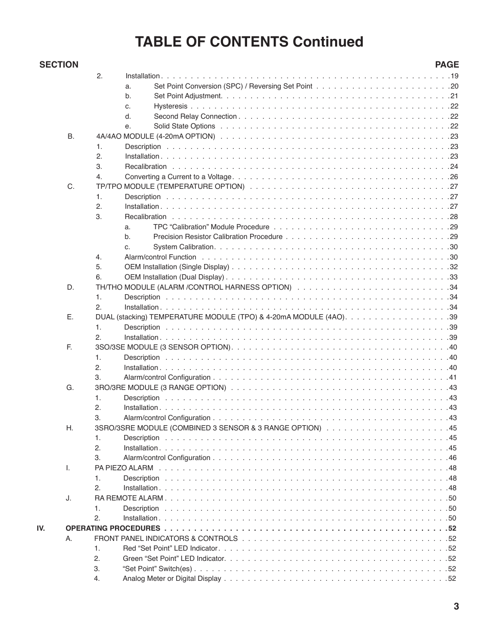 Table of contents continued | Myron L 729II User Manual | Page 7 / 76