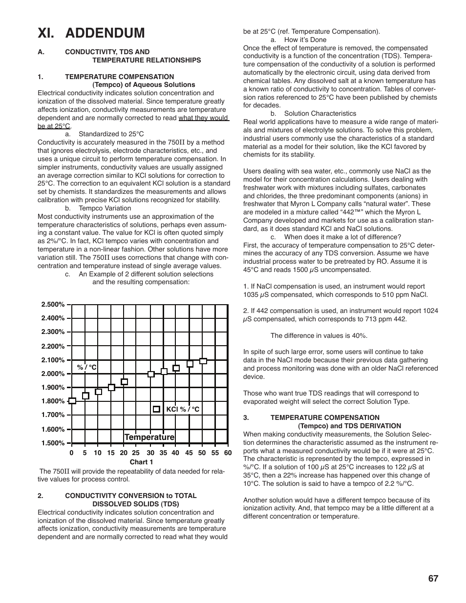 Xi. addendum | Myron L 729II User Manual | Page 71 / 76