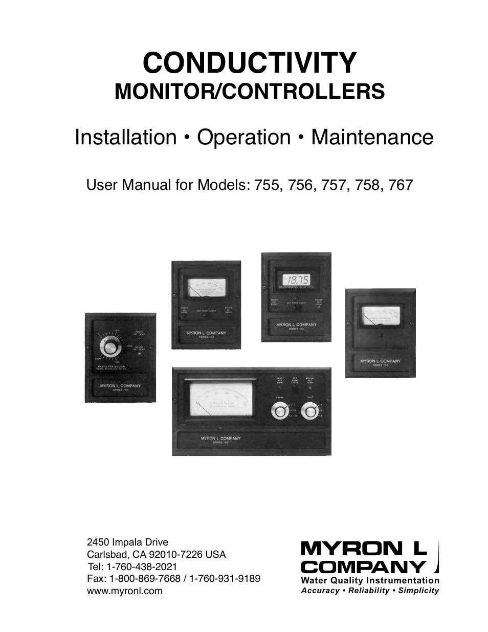 Myron L 767 User Manual | 16 pages