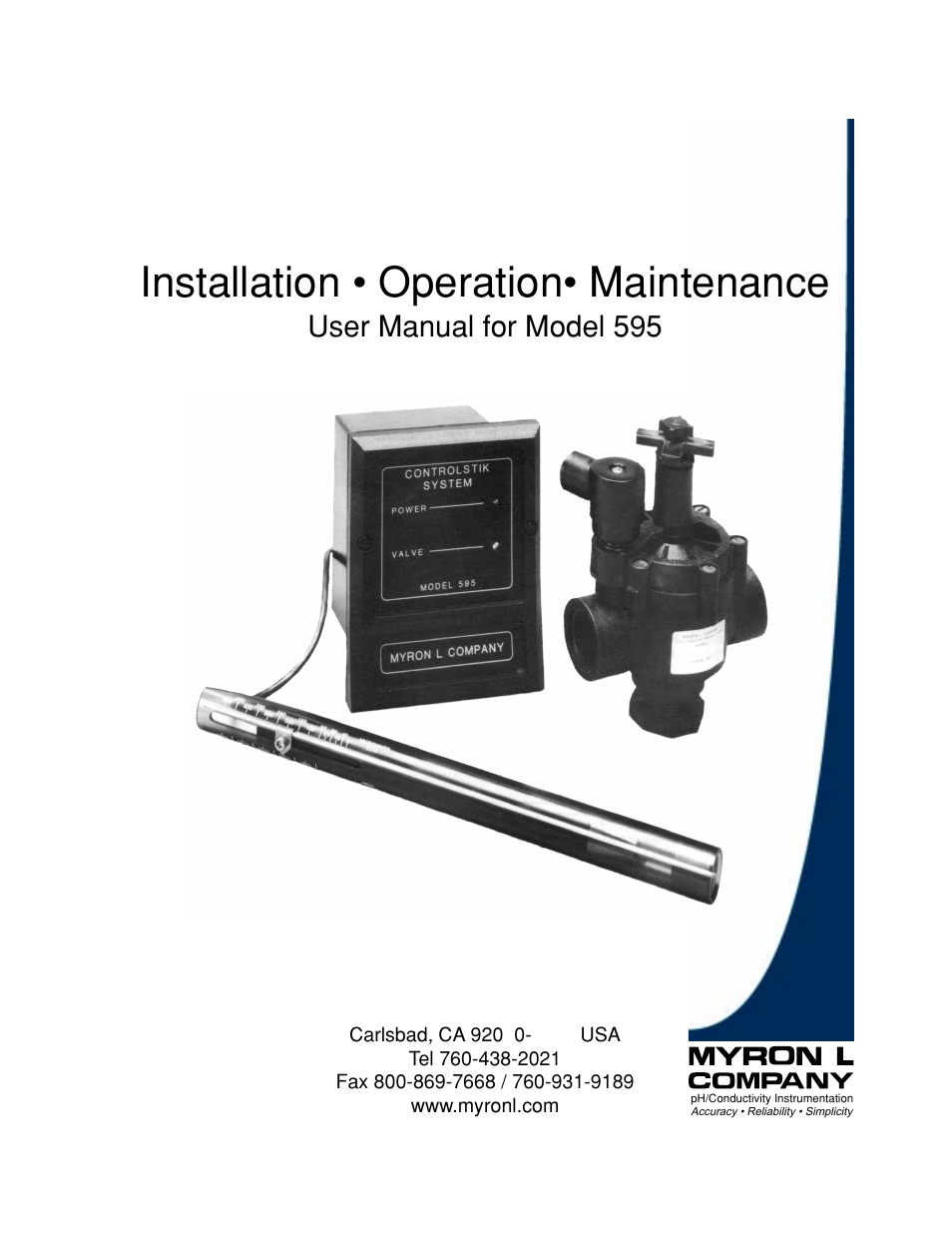 Myron L 595 User Manual | 4 pages