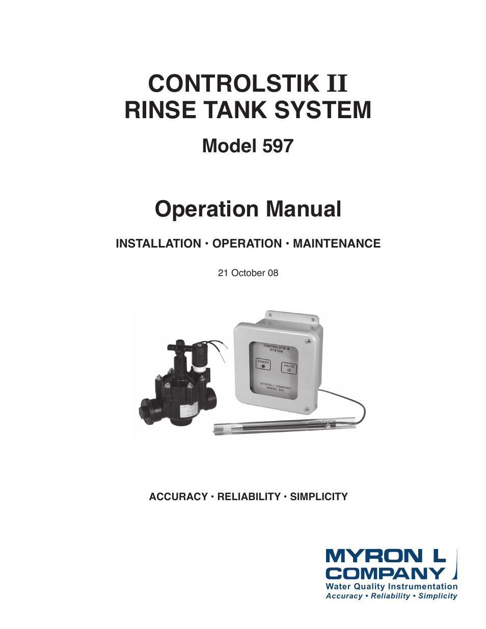 Myron L 597 User Manual | 8 pages