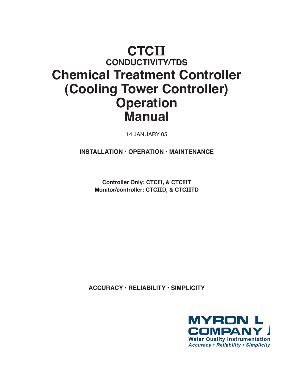 Myron L CTCIITD User Manual | 36 pages