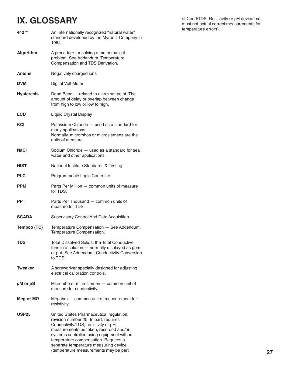 Ix. glossary | Myron L CTCIITD User Manual | Page 31 / 36