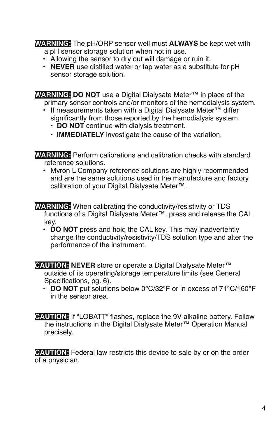Myron L D-6 User Manual | Page 7 / 48