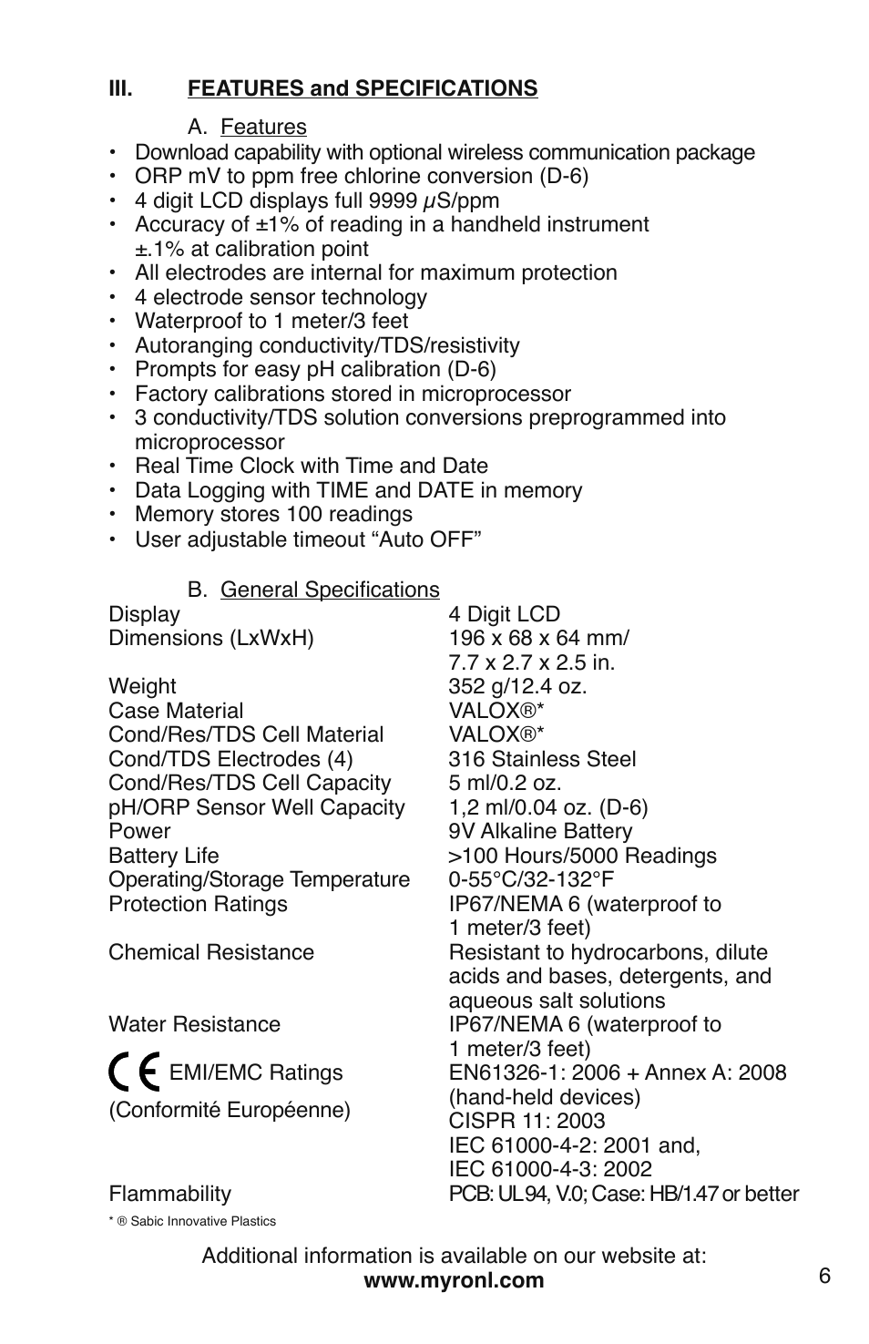 Myron L D-6 User Manual | Page 9 / 48