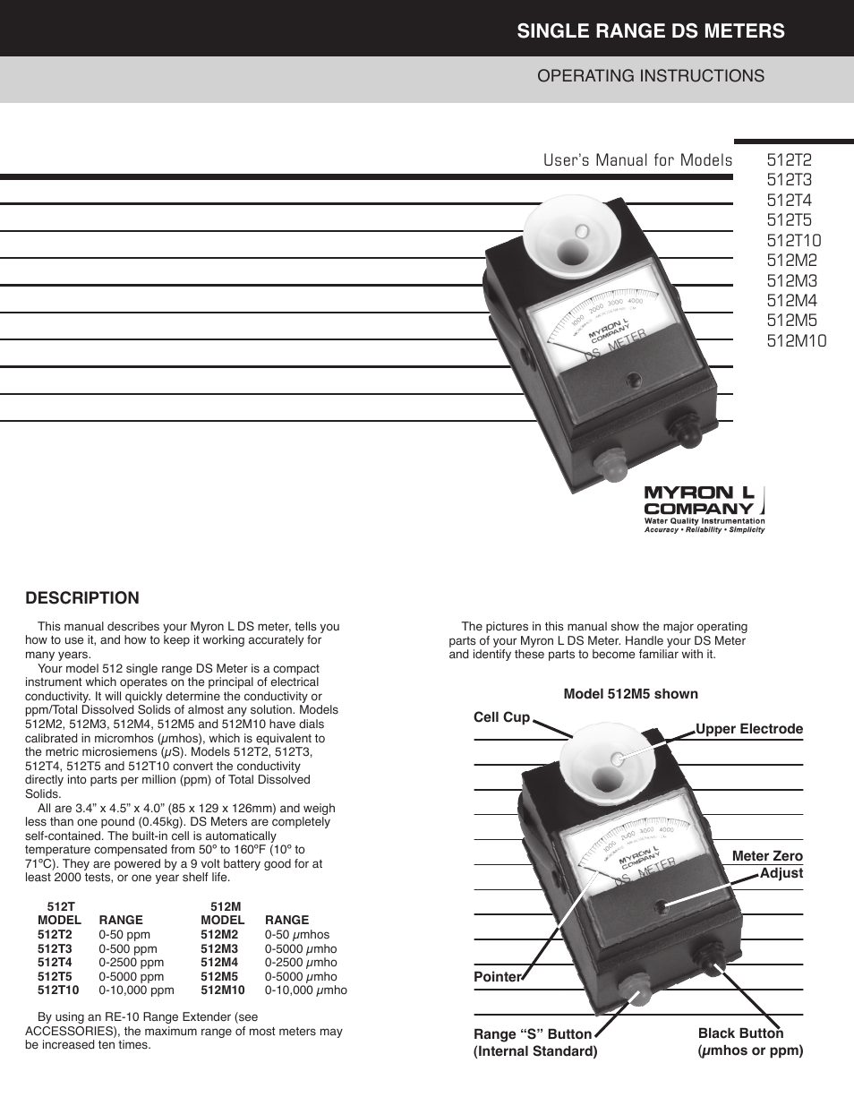 Myron L 512M10 User Manual | 4 pages