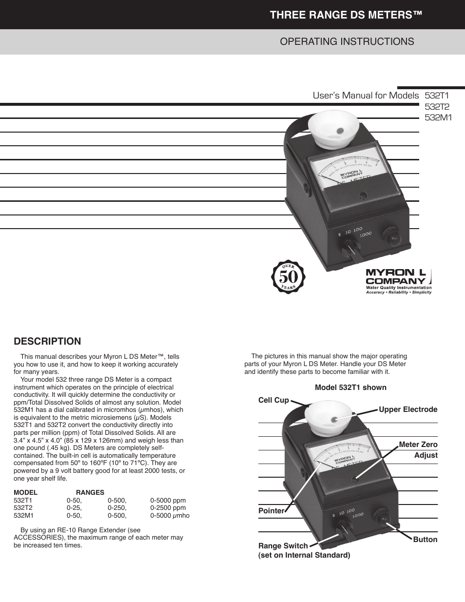 Myron L 532M1 User Manual | 4 pages