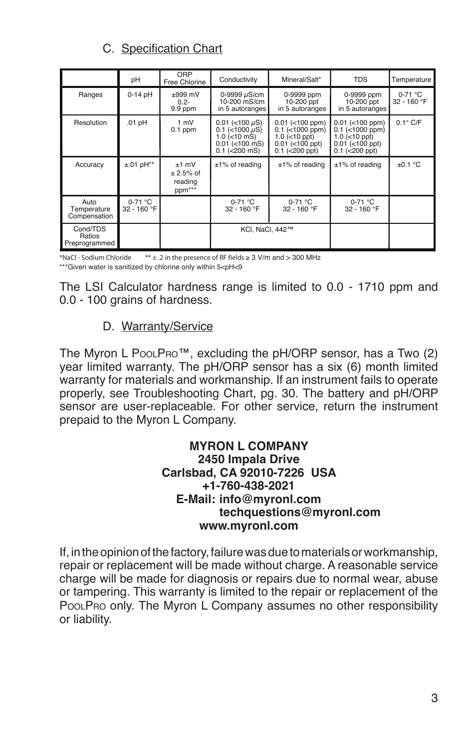 Myron L PS6 User Manual | Page 7 / 56