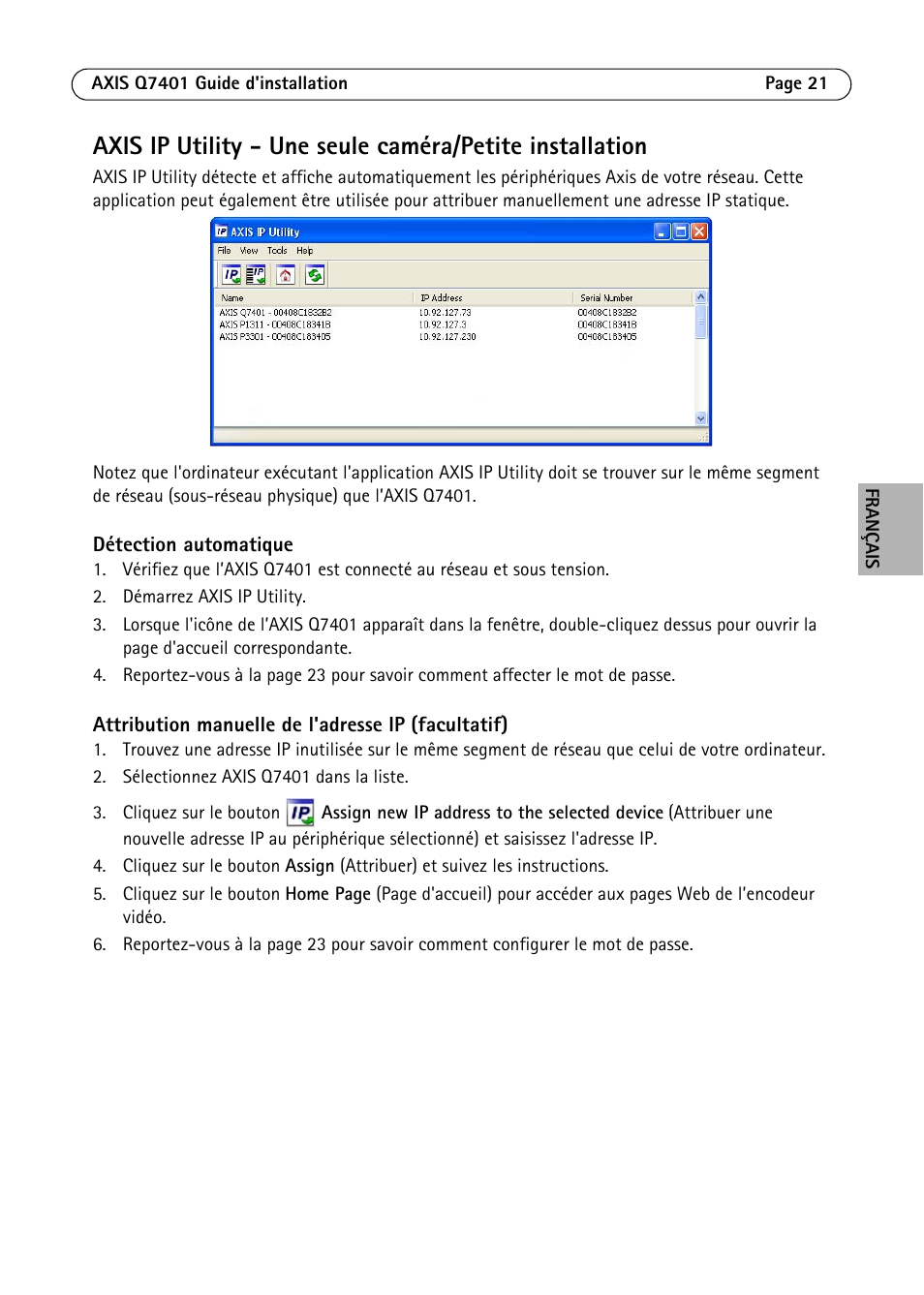 Axis Communications Video Encoder AXIS Q7401 User Manual | Page 21 / 82