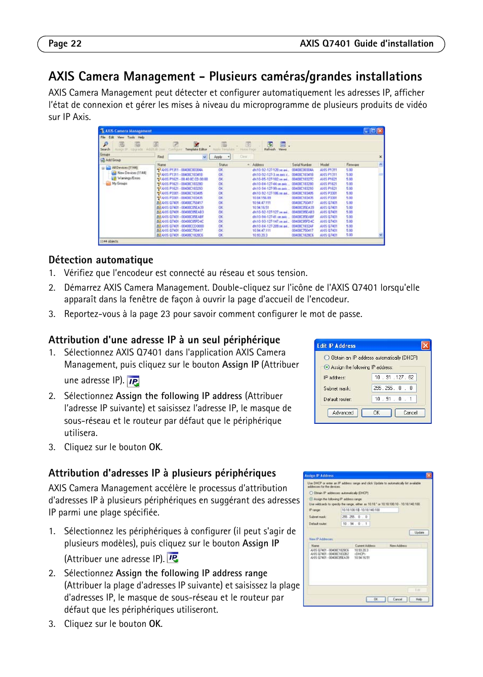 Axis Communications Video Encoder AXIS Q7401 User Manual | Page 22 / 82