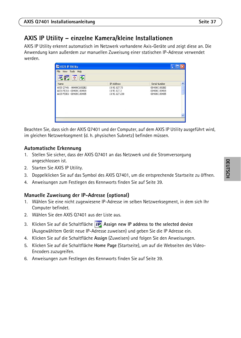 Axis Communications Video Encoder AXIS Q7401 User Manual | Page 37 / 82