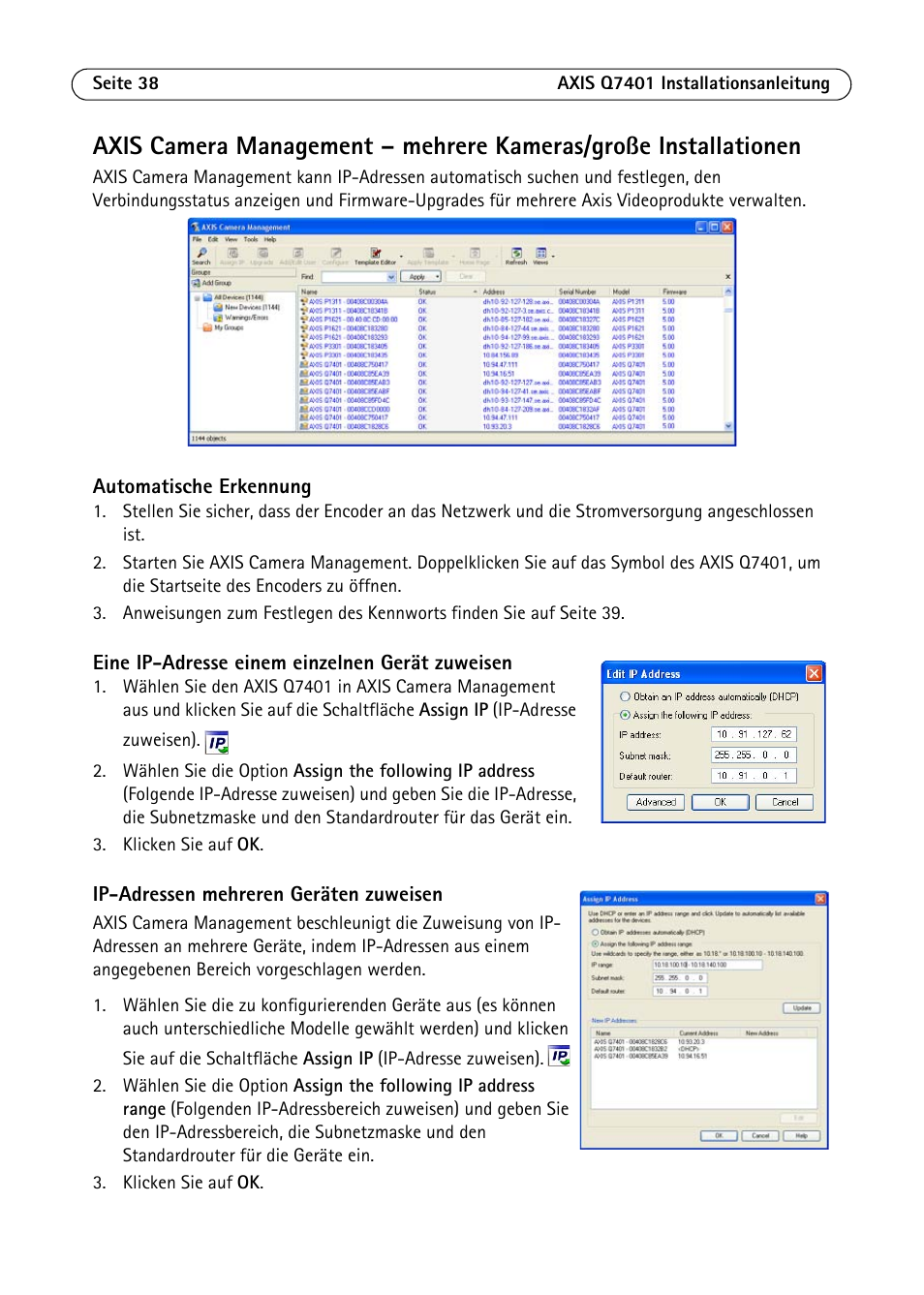 Axis Communications Video Encoder AXIS Q7401 User Manual | Page 38 / 82