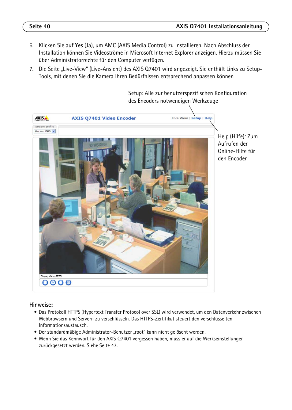 Axis Communications Video Encoder AXIS Q7401 User Manual | Page 40 / 82