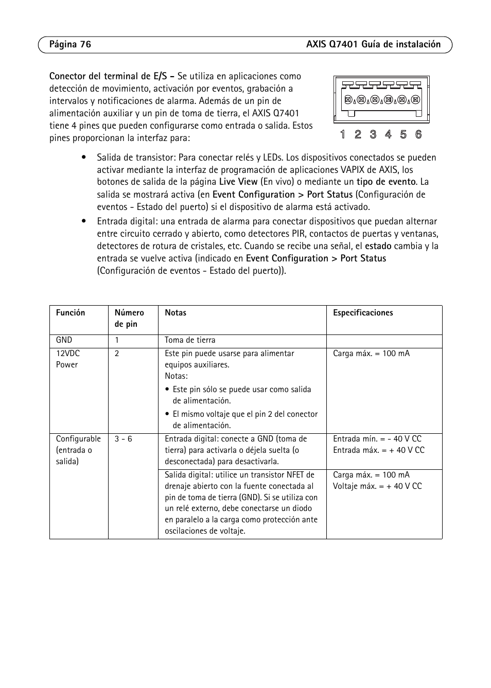 Axis Communications Video Encoder AXIS Q7401 User Manual | Page 76 / 82