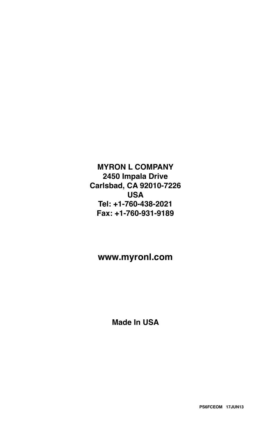 Myron L PS6FCE User Manual | Page 52 / 52