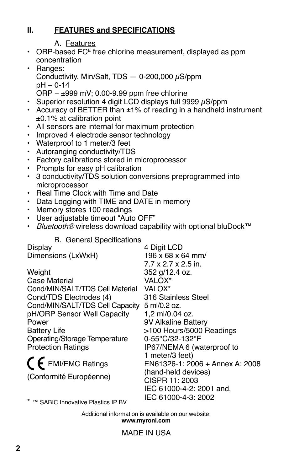 Myron L PS6FCE User Manual | Page 6 / 52
