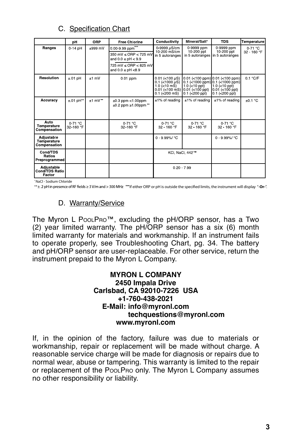 Myron L PS6FCE User Manual | Page 7 / 52