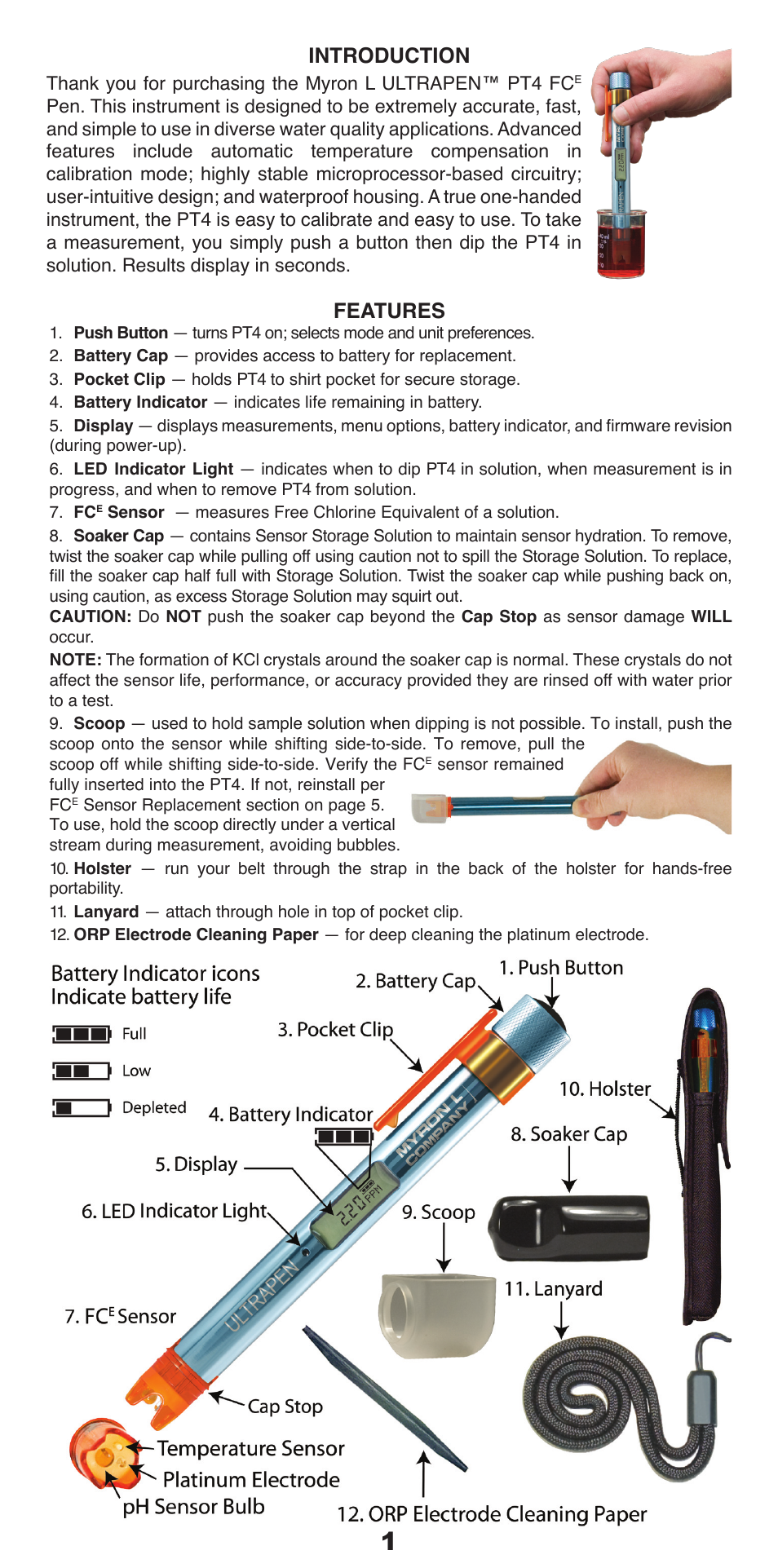 Introduction, Features | Myron L PT4 User Manual | Page 2 / 6