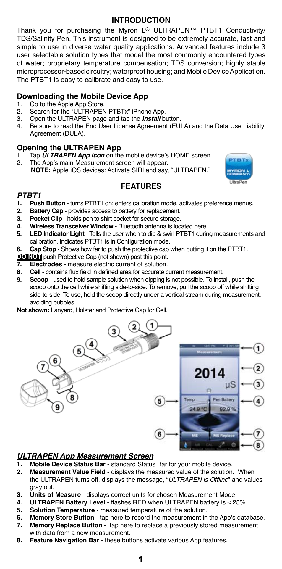 Myron L PTBT1 User Manual | Page 2 / 6