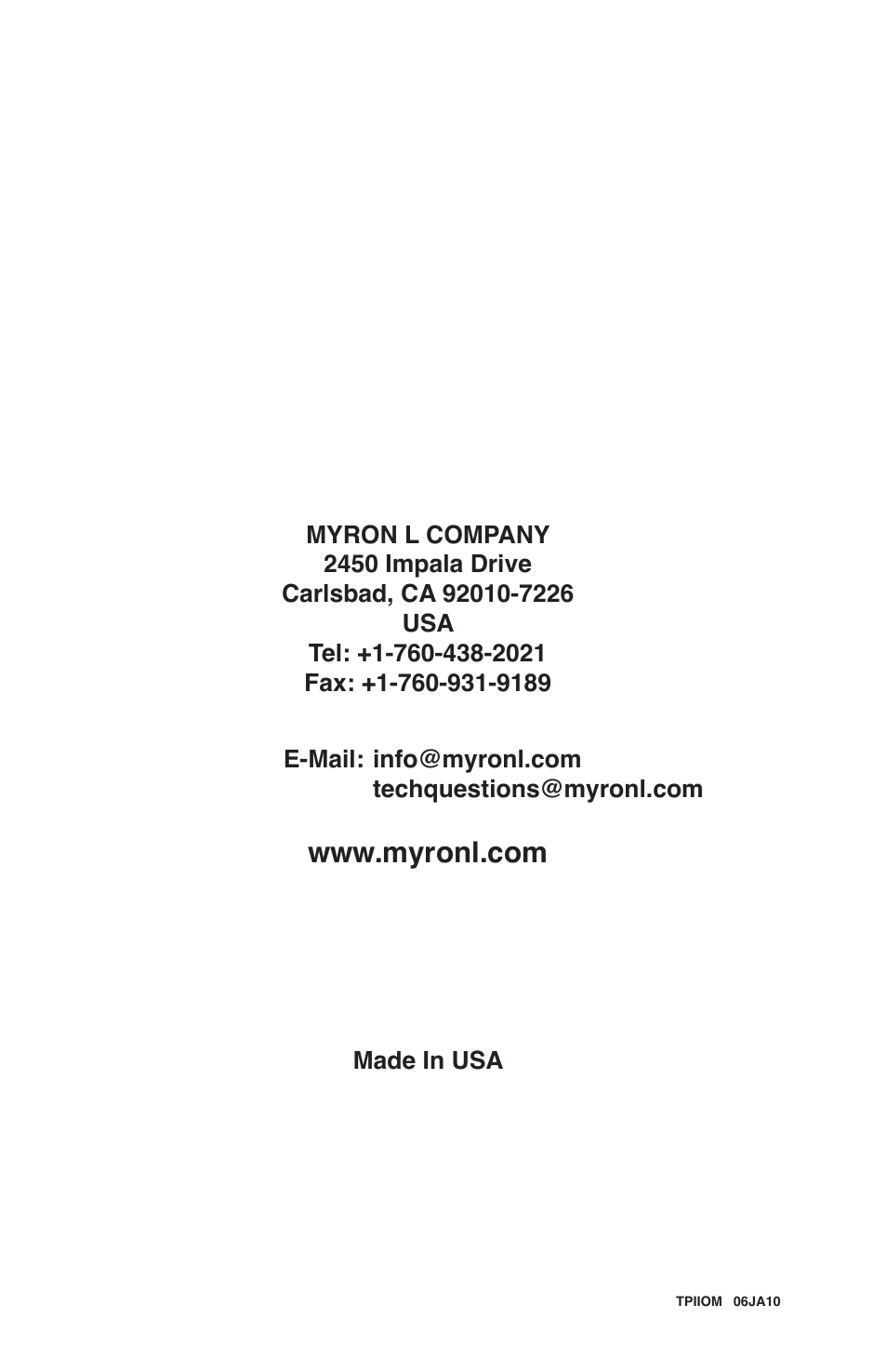 Myron L TH1 User Manual | Page 44 / 44