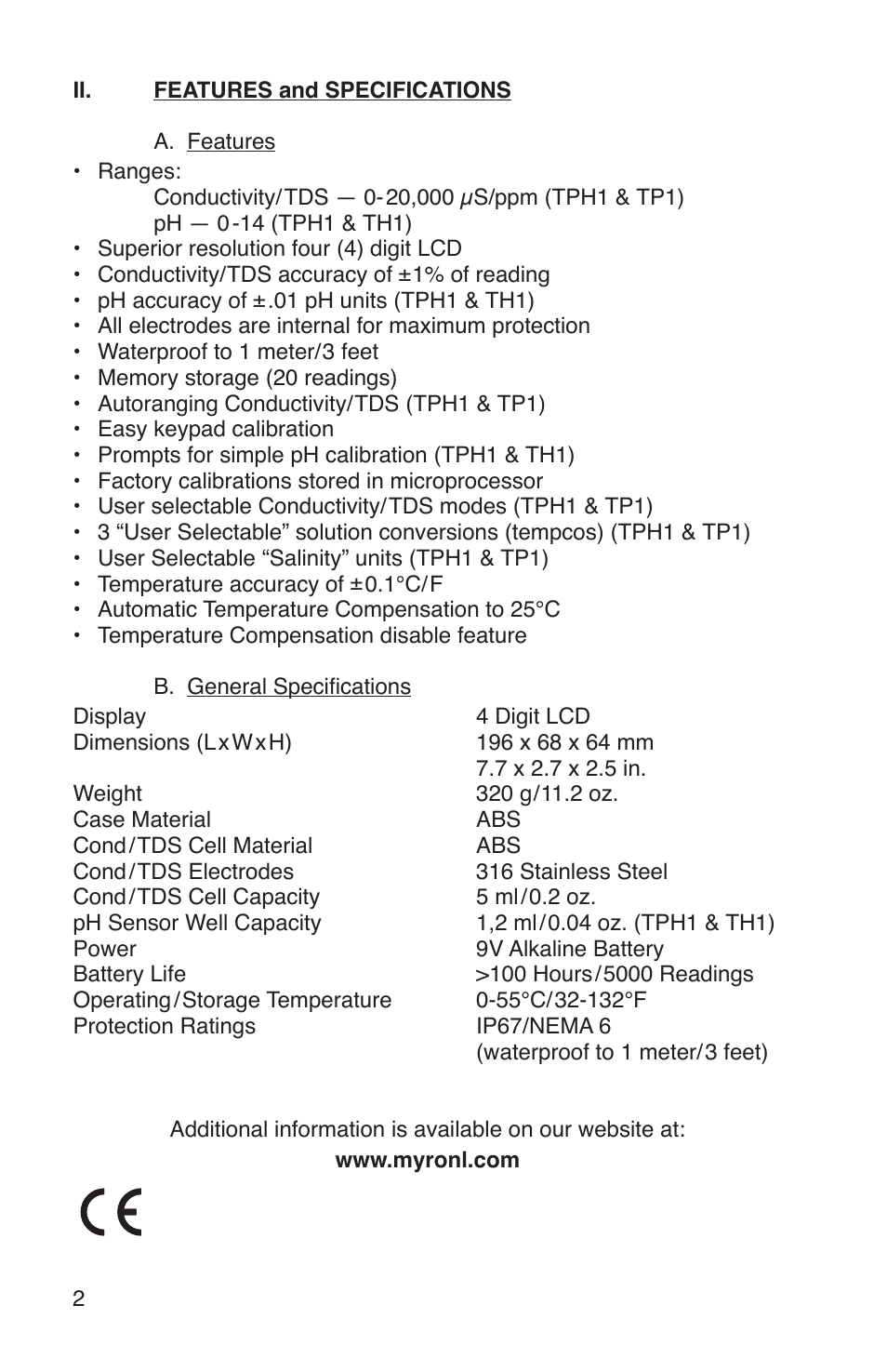 Myron L TH1 User Manual | Page 6 / 44