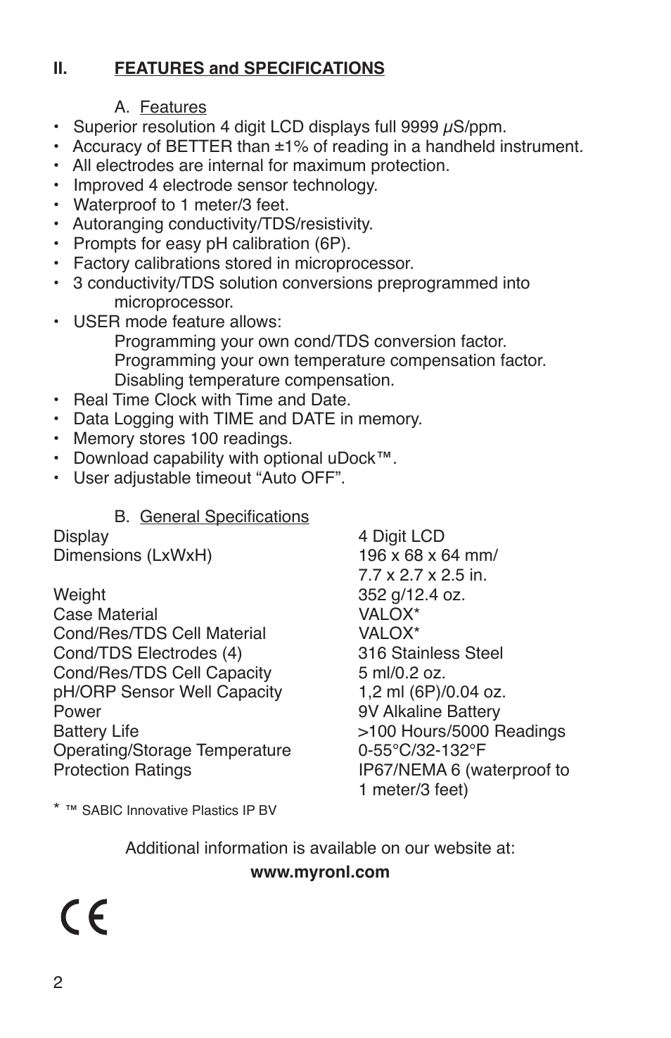 Myron L 6P and 4P User Manual | Page 6 / 56