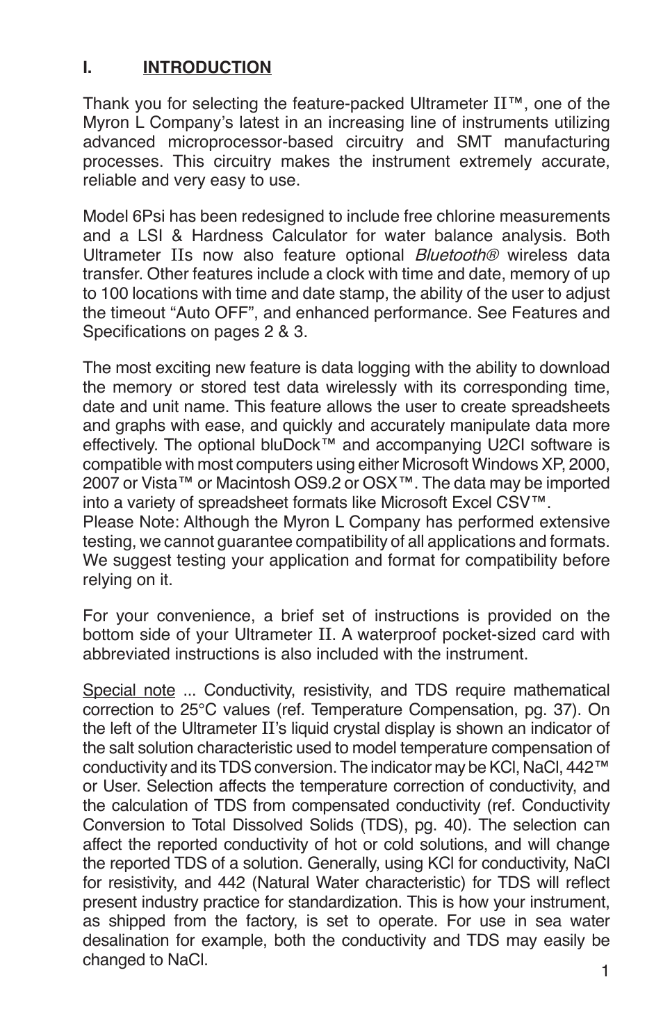 Myron L 6Psi and 4P User Manual | Page 5 / 60