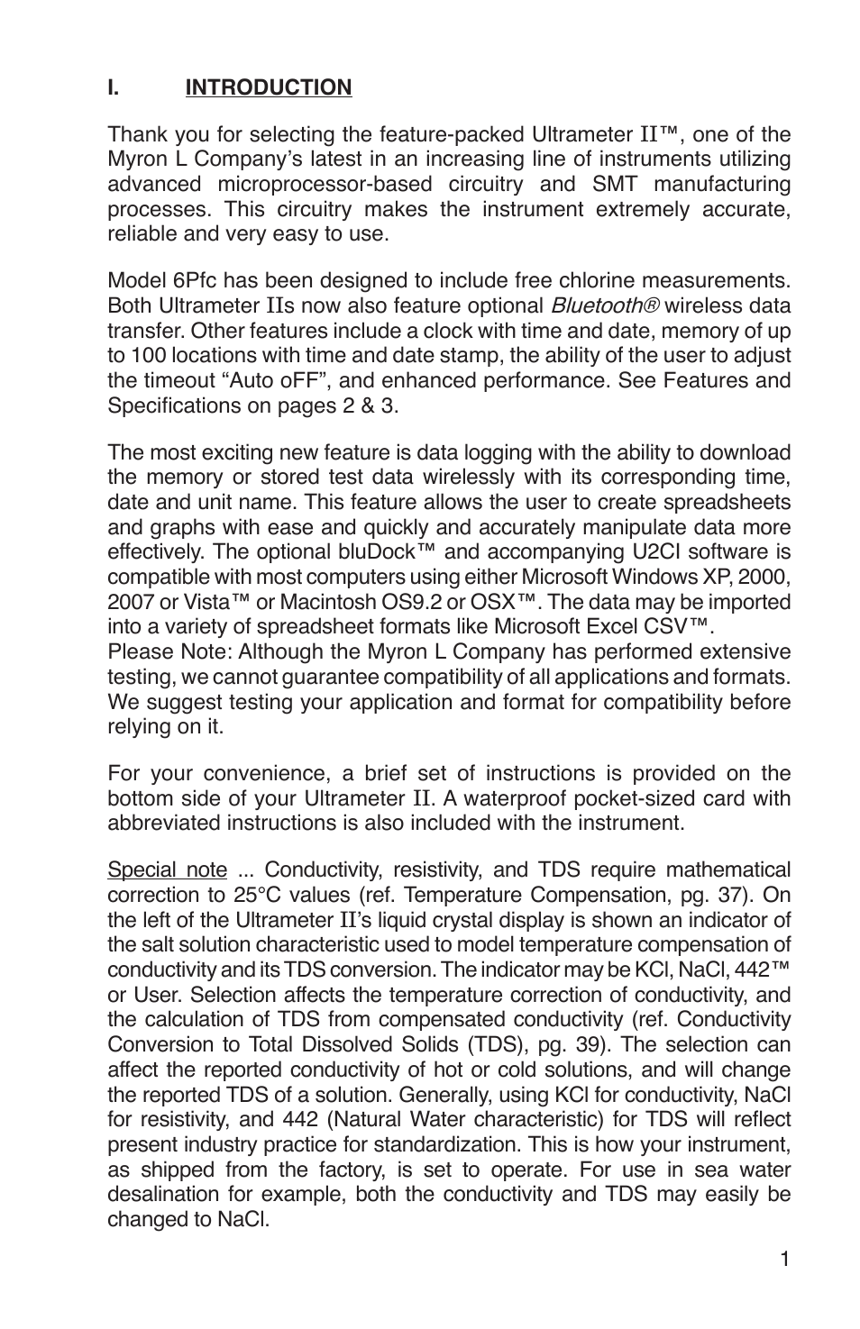 Myron L 6Pfc and 4P User Manual | Page 5 / 52