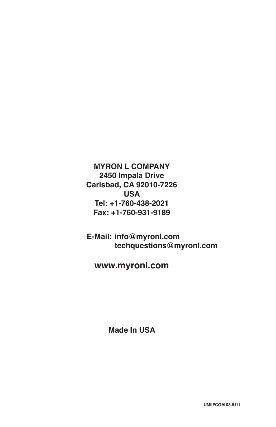 Myron L 6Pfc and 4P User Manual | Page 52 / 52
