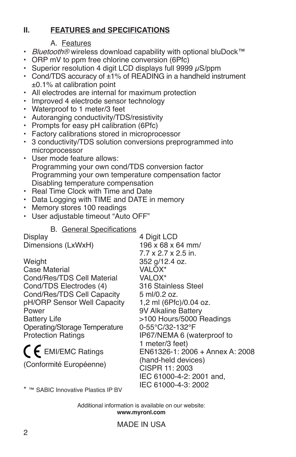 Myron L 6Pfc and 4P User Manual | Page 6 / 52