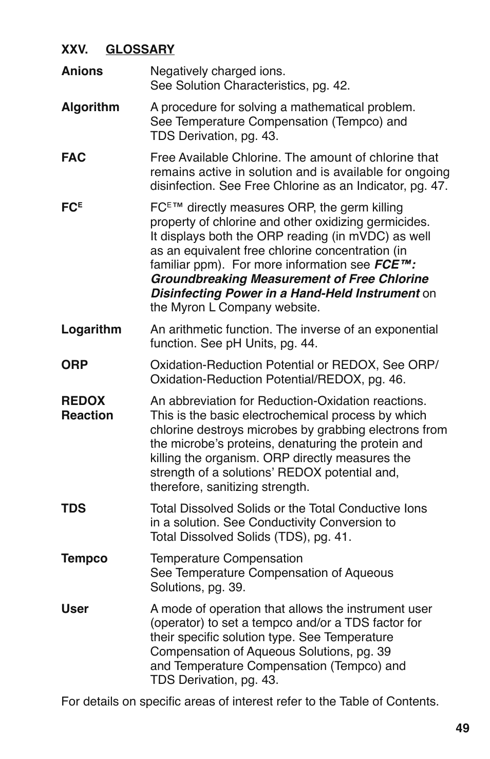 Myron L 6PFCE and 4P User Manual | Page 53 / 56