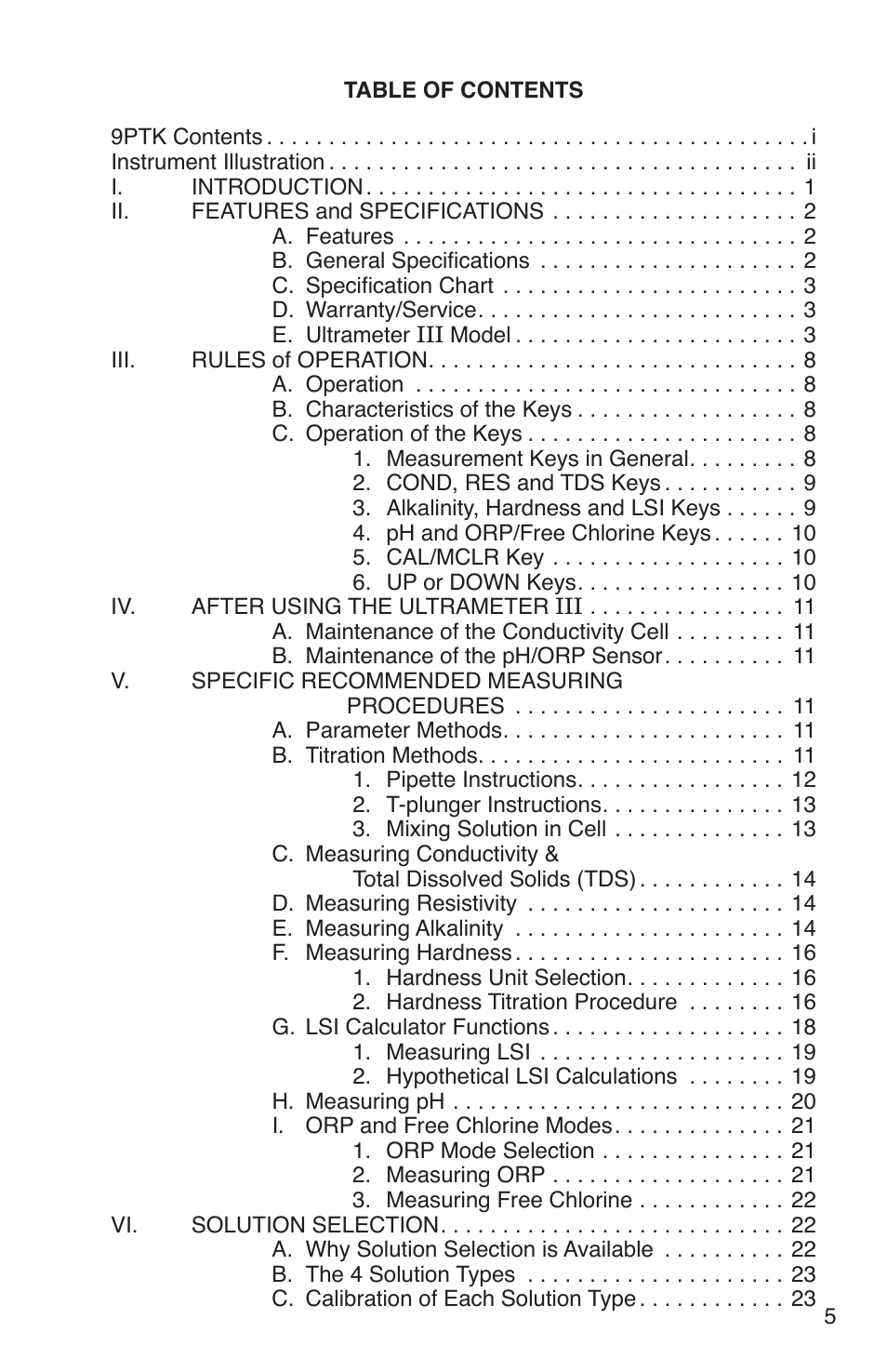 Myron L 9PTK User Manual | Page 9 / 76