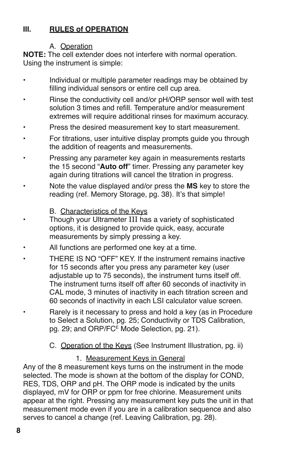 Myron L 9PTK with FCE Free Chlorine User Manual | Page 12 / 76