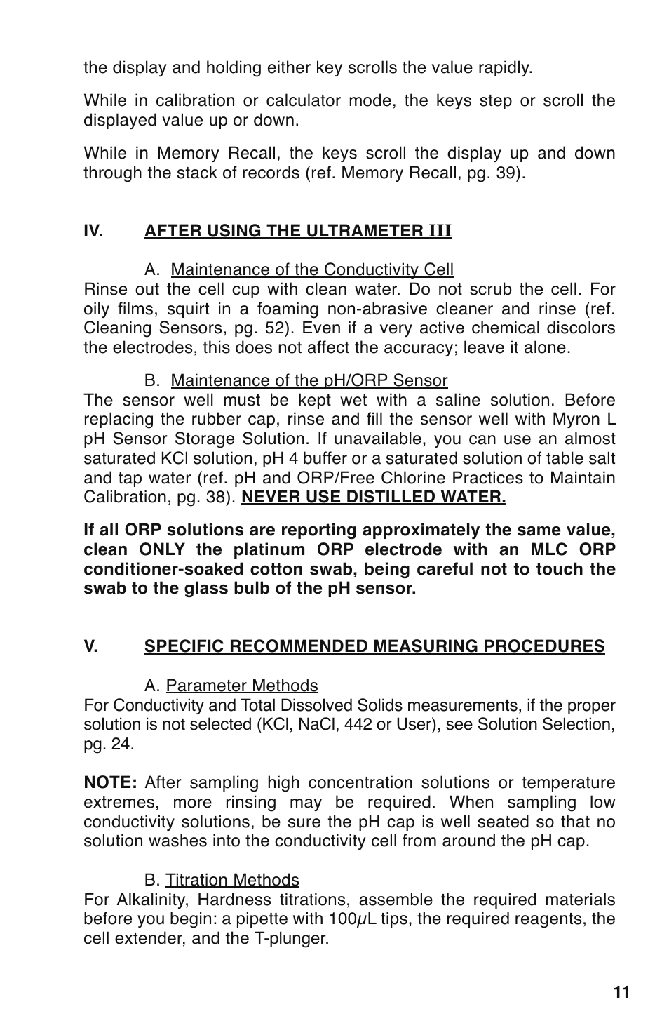 Myron L 9PTK with FCE Free Chlorine User Manual | Page 15 / 76