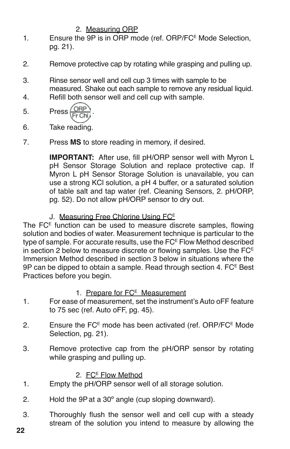 Myron L 9PTK with FCE Free Chlorine User Manual | Page 26 / 76